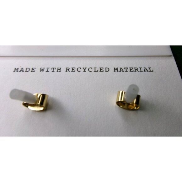 NEW Madewell Goldtone Crescent Moon Earrings - Picture 4 of 4